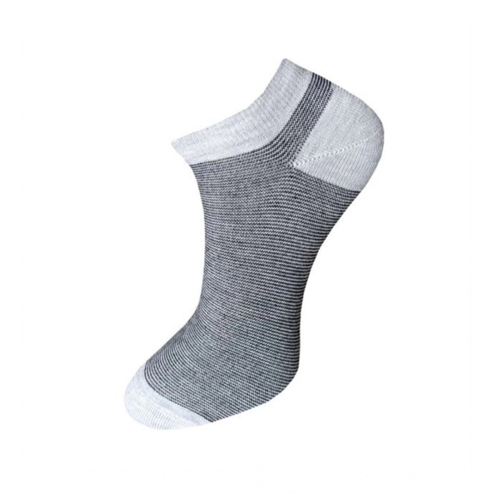 Generic 3_Pair Set Unisex Casual Cotton Striped Ankle Length Socks (Multicolor)