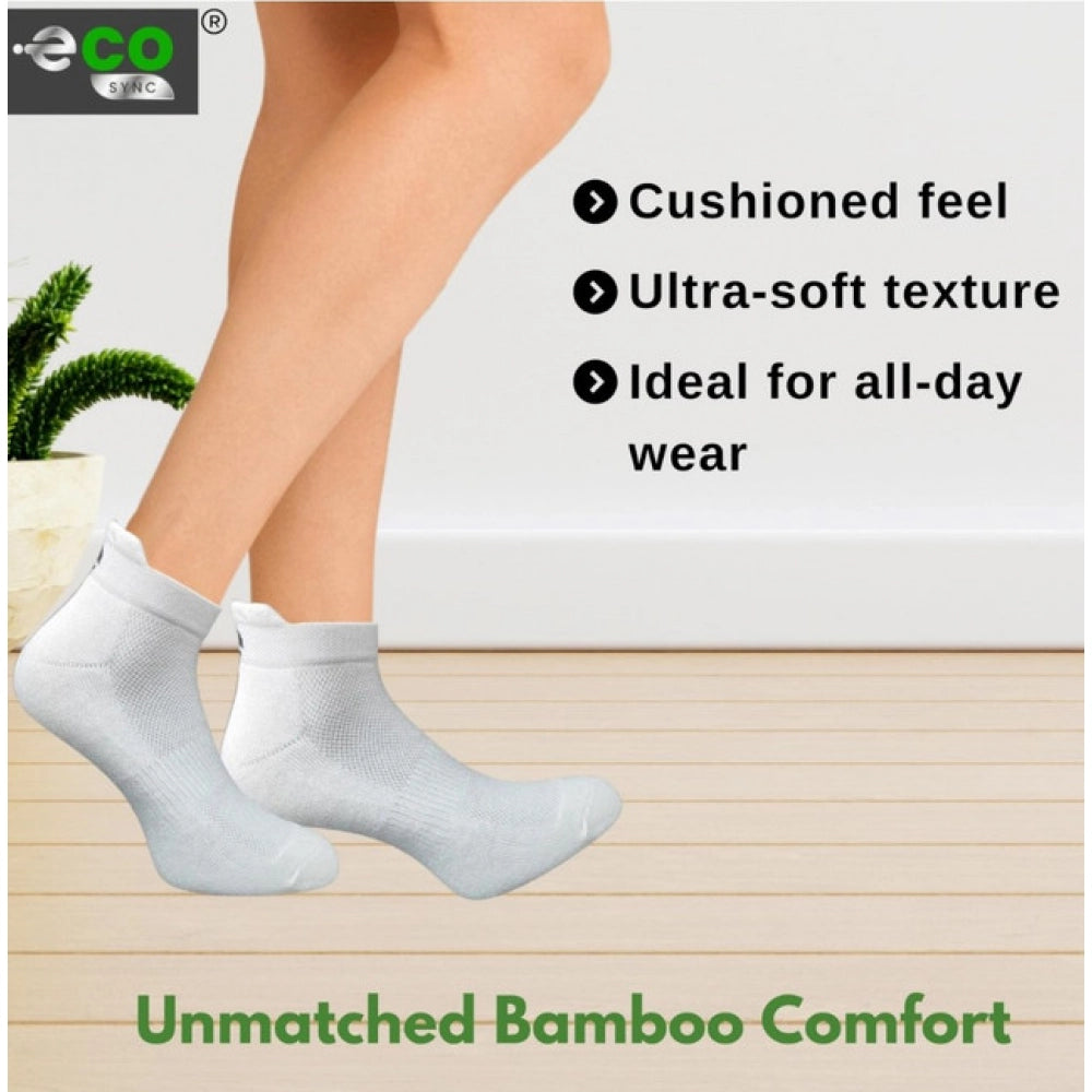 Generic 4_Pair Set Unisex Casual Bamboo Cotton Printed Ankle Length Socks (Multicolor)