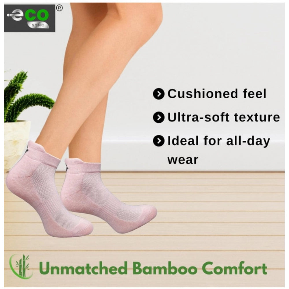 Generic 4_Pair Set Unisex Casual Bamboo Cotton Printed Ankle Length Socks (Multicolor)