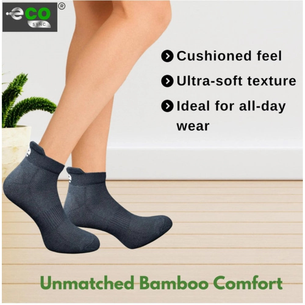 Generic 4_Pair Set Unisex Casual Bamboo Cotton Printed Ankle Length Socks (Multicolor)
