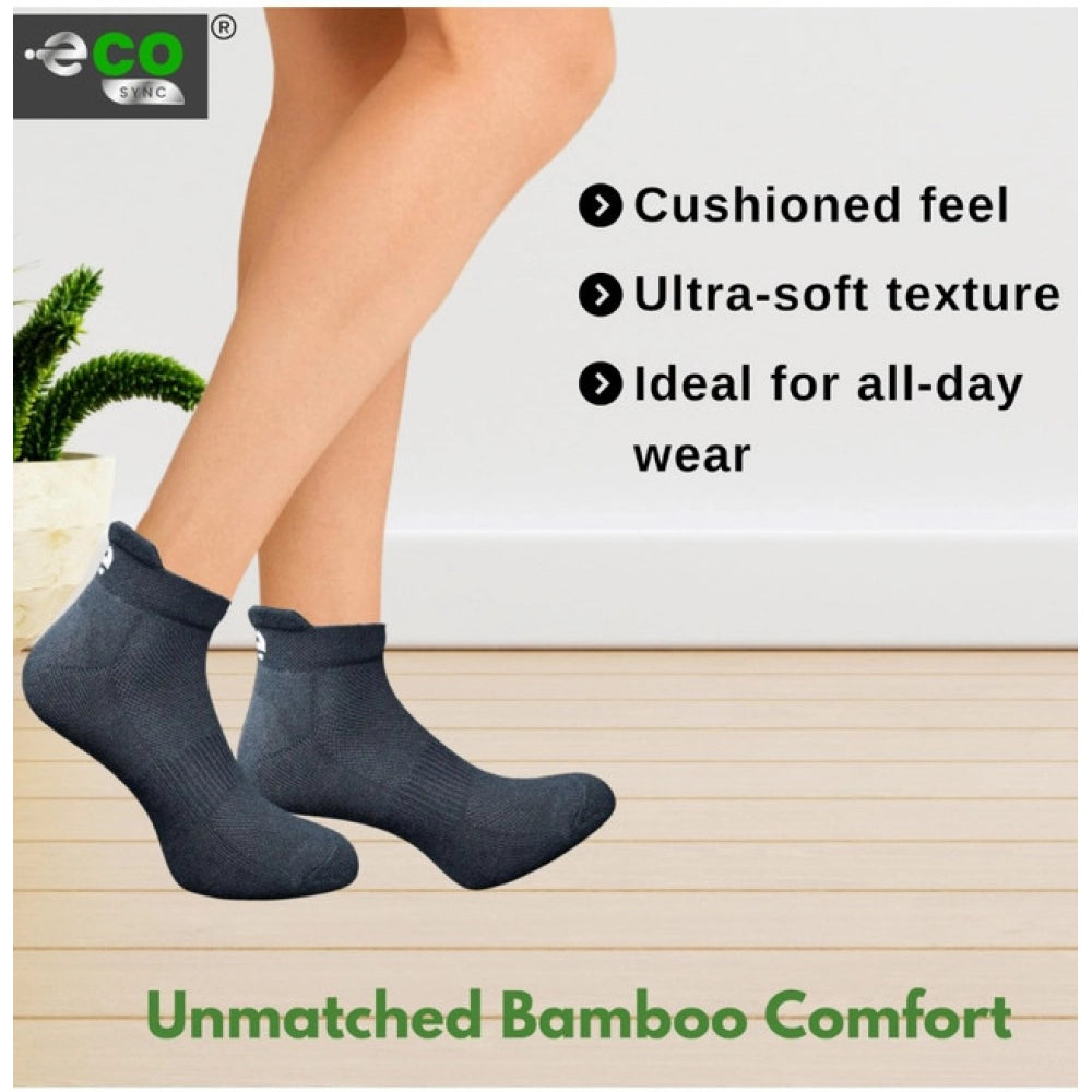 Generic 4_Pair Set Unisex Casual Bamboo Cotton Printed Ankle Length Socks (Multicolor)