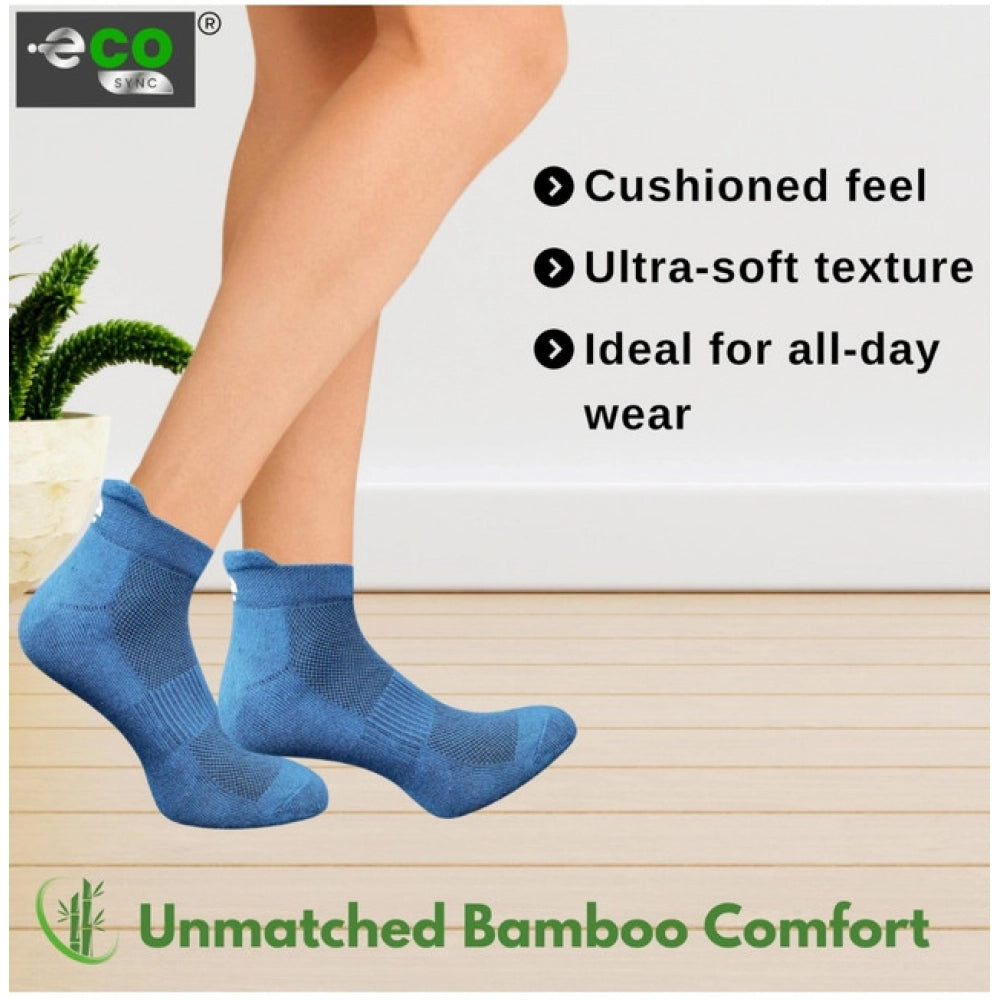 Generic 4_Pair Set Unisex Casual Bamboo Cotton Printed Ankle Length Socks (Multicolor)