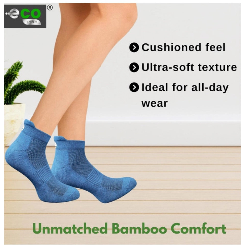 Generic 4_Pair Set Unisex Casual Bamboo Cotton Printed Ankle Length Socks (Multicolor)