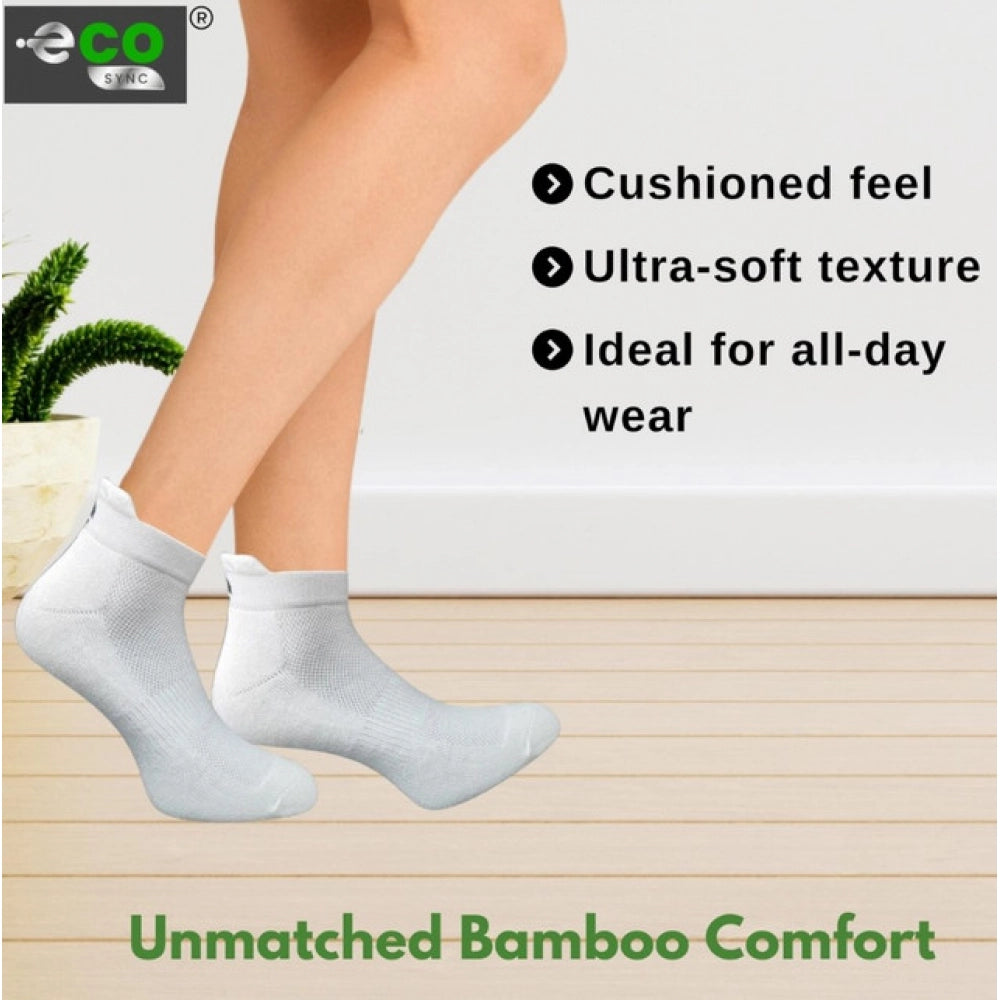 Generic 4_Pair Set Unisex Casual Bamboo Cotton Printed Ankle Length Socks (Multicolor)