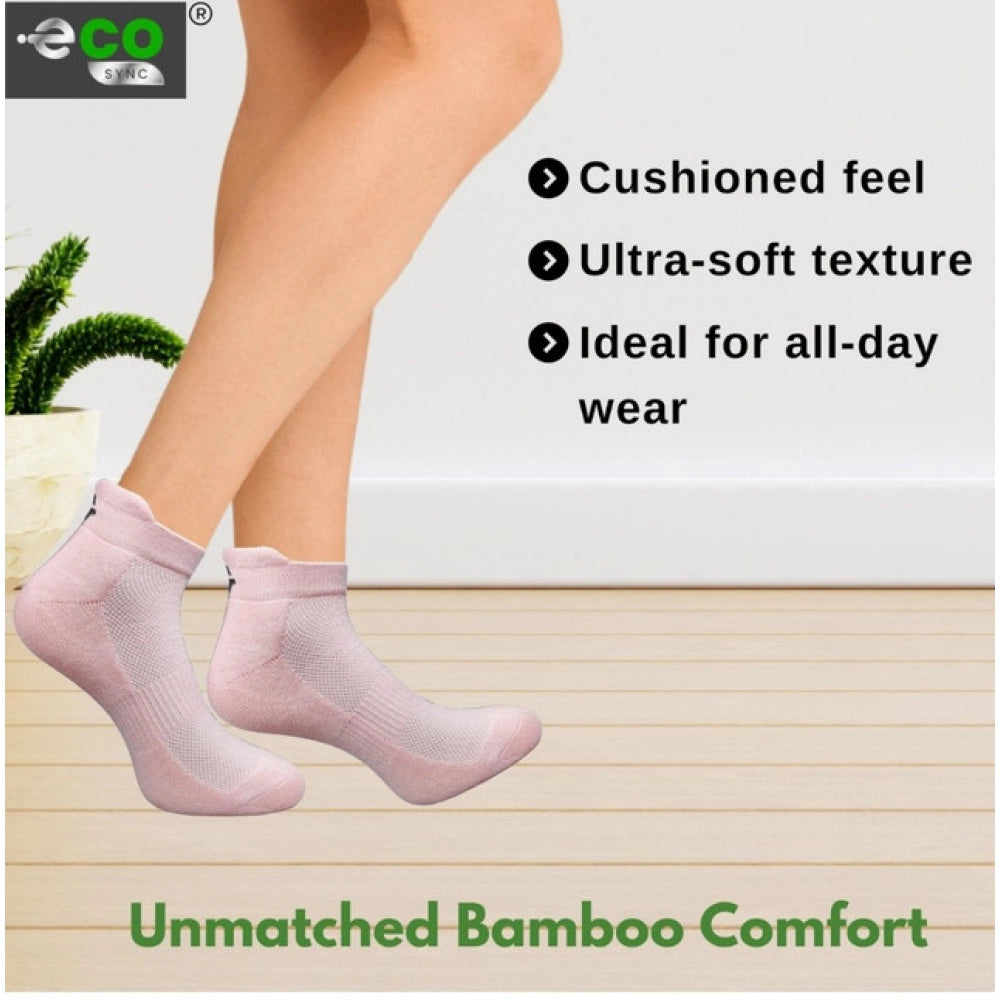 Generic 4_Pair Set Unisex Casual Bamboo Cotton Printed Ankle Length Socks (Multicolor)