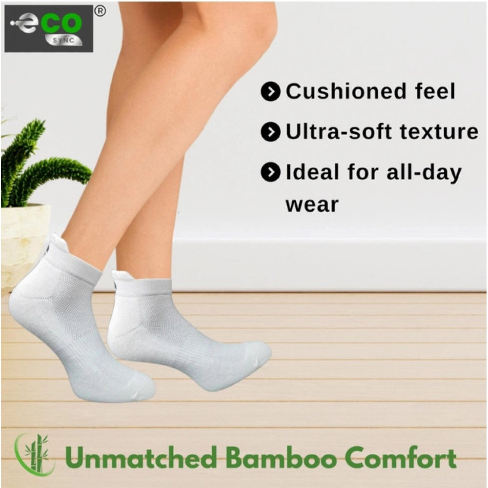 Generic 4_Pair Set Unisex Casual Bamboo Cotton Printed Ankle Length Socks (Multicolor)
