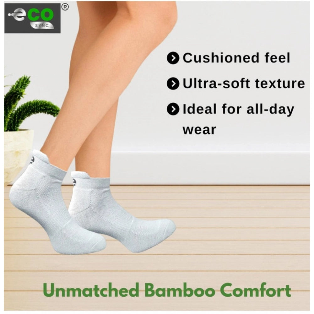 Generic 4_Pair Set Unisex Casual Bamboo Cotton Printed Ankle Length Socks (Multicolor)