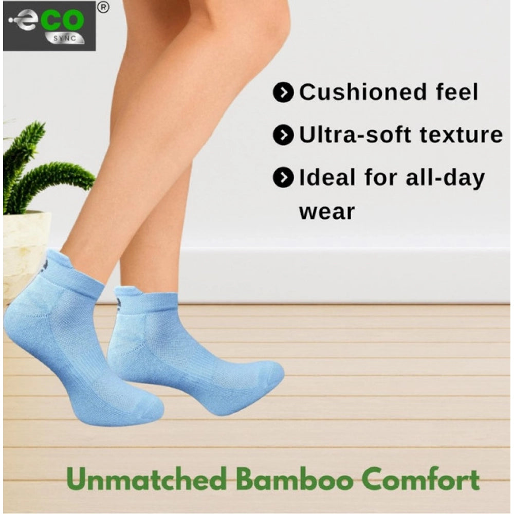 Generic 4_Pair Set Unisex Casual Bamboo Cotton Printed Ankle Length Socks (Multicolor)