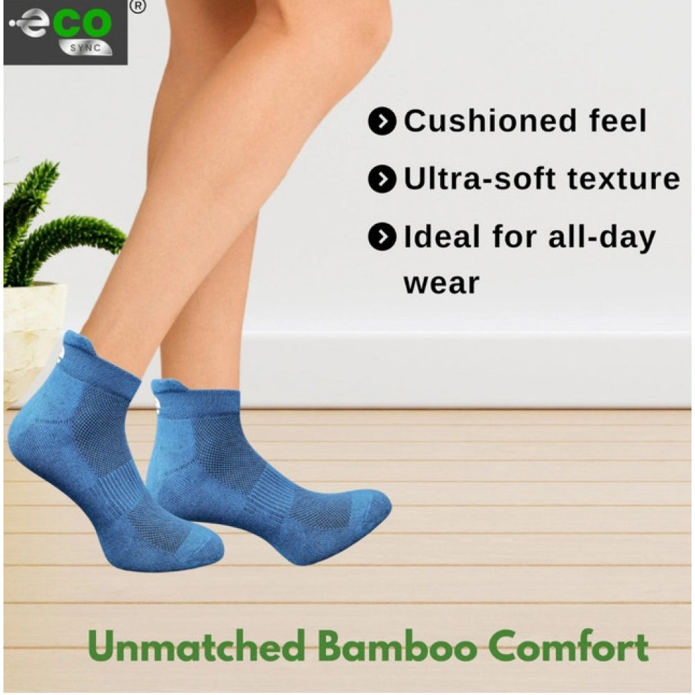 Generic 4_Pair Set Unisex Casual Bamboo Cotton Printed Ankle Length Socks (Multicolor)