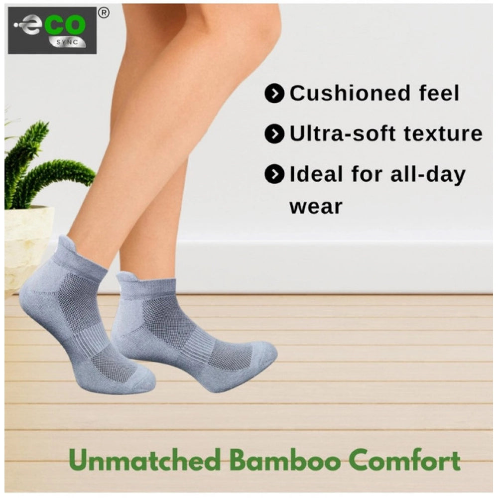 Generic 4_Pair Set Unisex Casual Bamboo Cotton Printed Ankle Length Socks (Multicolor)