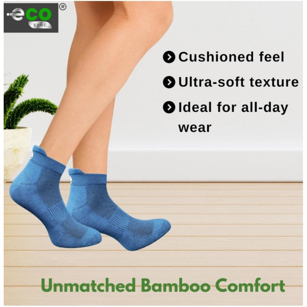 Generic 4_Pair Set Unisex Casual Bamboo Cotton Printed Ankle Length Socks (Multicolor)