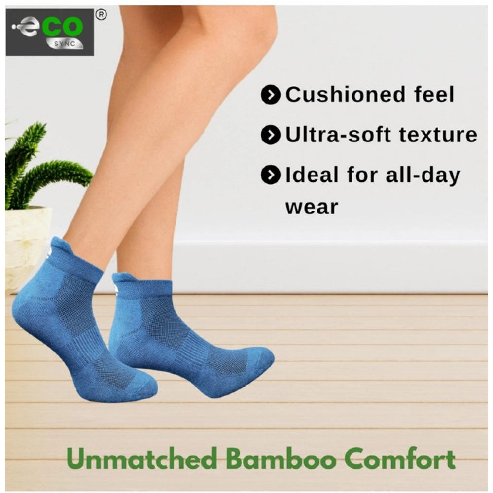 Generic 4_Pair Set Unisex Casual Bamboo Cotton Printed Ankle Length Socks (Multicolor)