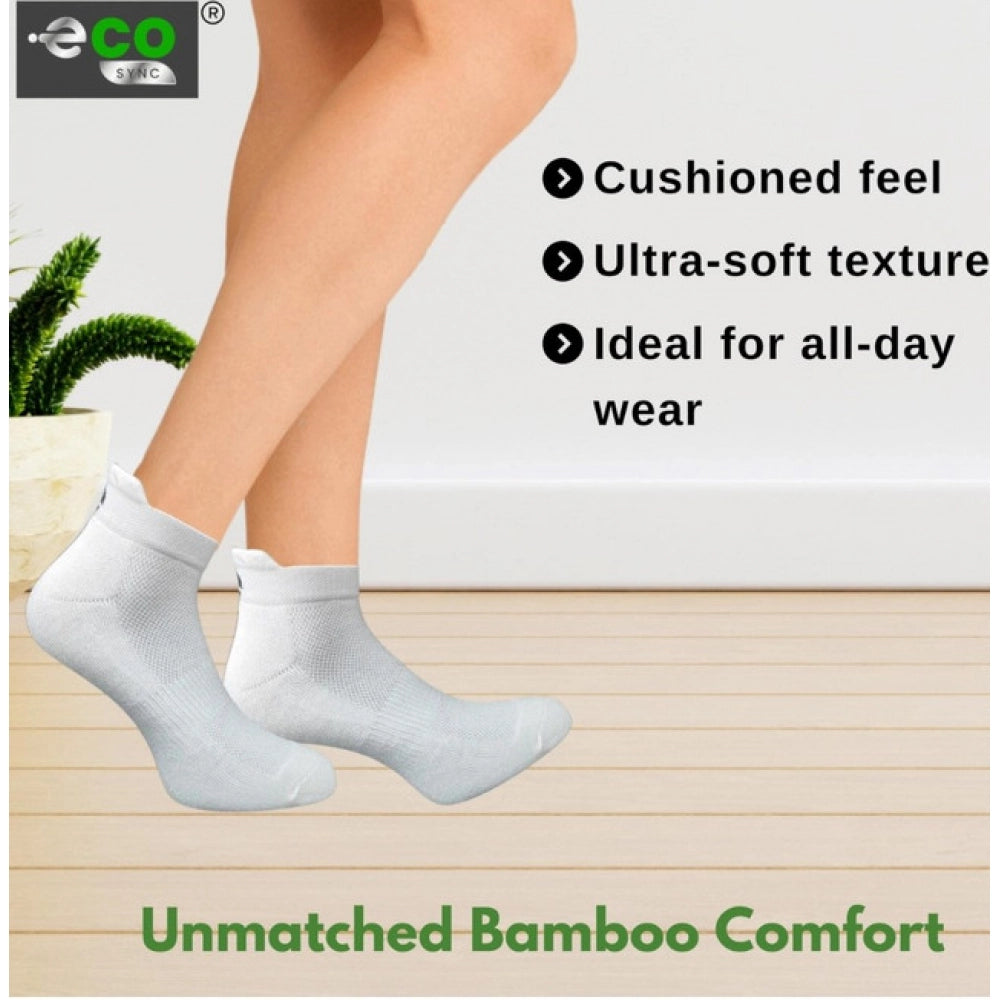 Generic 4_Pair Set Unisex Casual Bamboo Cotton Printed Ankle Length Socks (Multicolor)