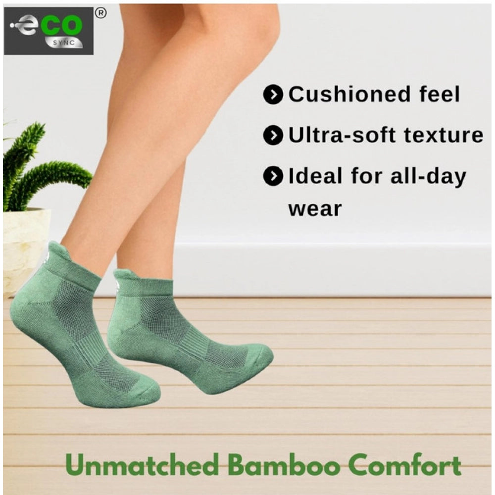 Generic 4_Pair Set Unisex Casual Bamboo Cotton Printed Ankle Length Socks (Multicolor)