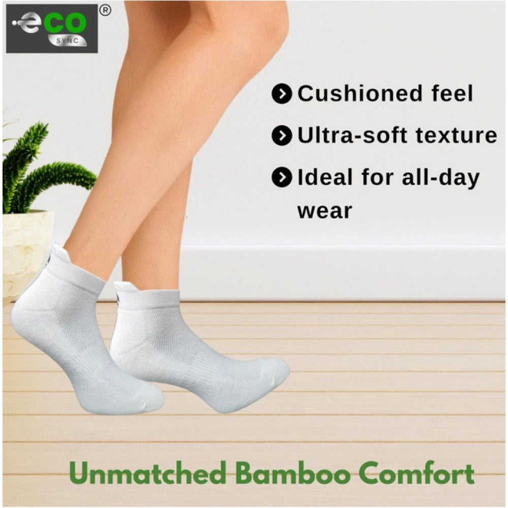 Generic 4_Pair Set Unisex Casual Bamboo Cotton Printed Ankle Length Socks (Multicolor)