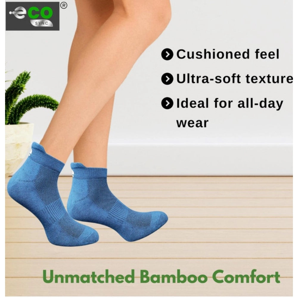 Generic 4_Pair Set Unisex Casual Bamboo Cotton Printed Ankle Length Socks (Multicolor)