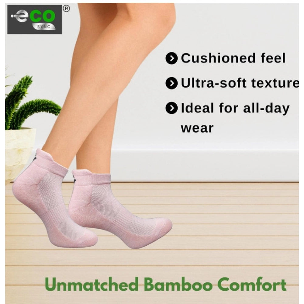 Generic 4_Pair Set Unisex Casual Bamboo Cotton Printed Ankle Length Socks (Multicolor)