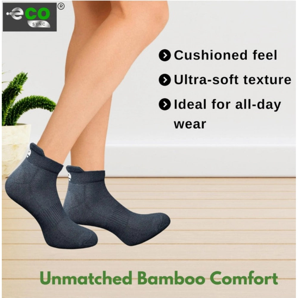 Generic 4_Pair Set Unisex Casual Bamboo Cotton Printed Ankle Length Socks (Multicolor)
