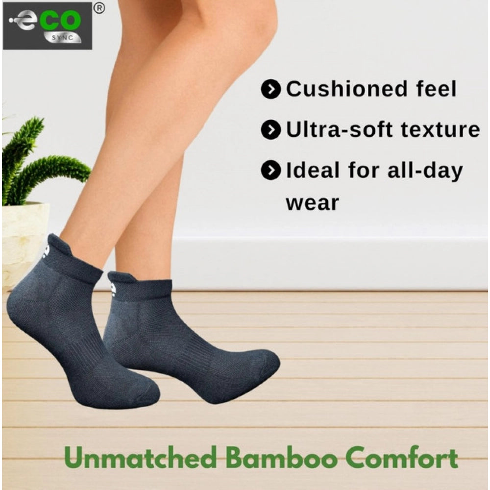 Generic 4_Pair Set Unisex Casual Bamboo Cotton Printed Ankle Length Socks (Multicolor)