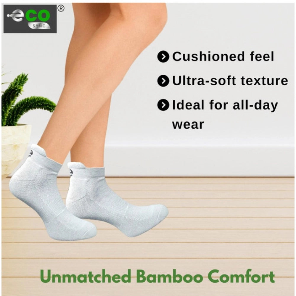 Generic 4_Pair Set Unisex Casual Bamboo Cotton Printed Ankle Length Socks (Multicolor)