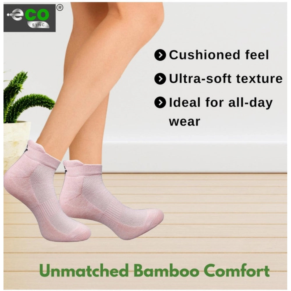 Generic 4_Pair Set Unisex Casual Bamboo Cotton Printed Ankle Length Socks (Multicolor)
