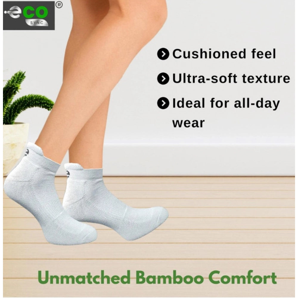 Generic 4_Pair Set Unisex Casual Bamboo Cotton Printed Ankle Length Socks (Multicolor)