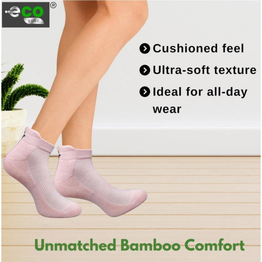Generic 4_Pair Set Unisex Casual Bamboo Cotton Printed Ankle Length Socks (Multicolor)