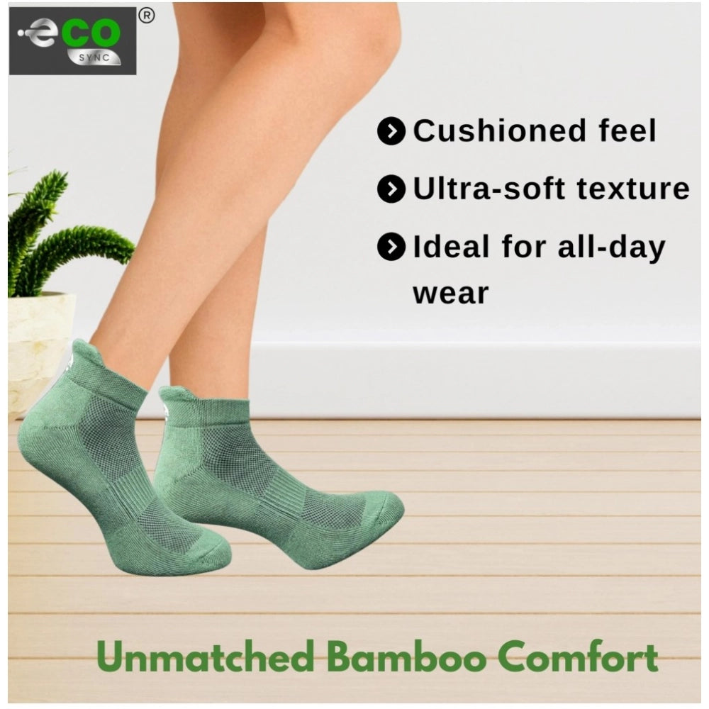 Generic 4_Pair Set Unisex Casual Bamboo Cotton Printed Ankle Length Socks (Multicolor)
