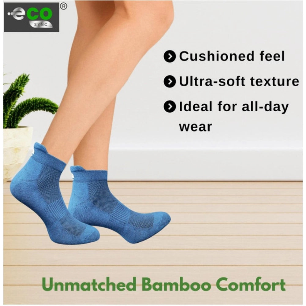 Generic 4_Pair Set Unisex Casual Bamboo Cotton Printed Ankle Length Socks (Multicolor)