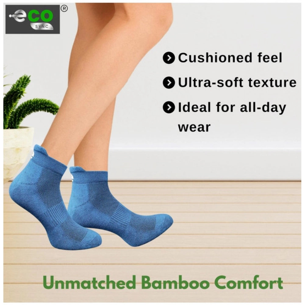 Generic 4_Pair Set Unisex Casual Bamboo Cotton Printed Ankle Length Socks (Multicolor)