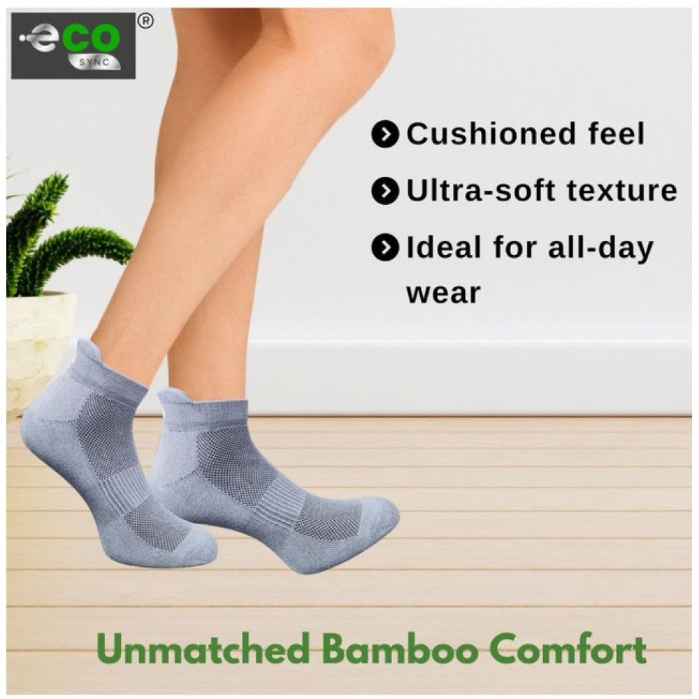 Generic 4_Pair Set Unisex Casual Bamboo Cotton Printed Ankle Length Socks (Multicolor)