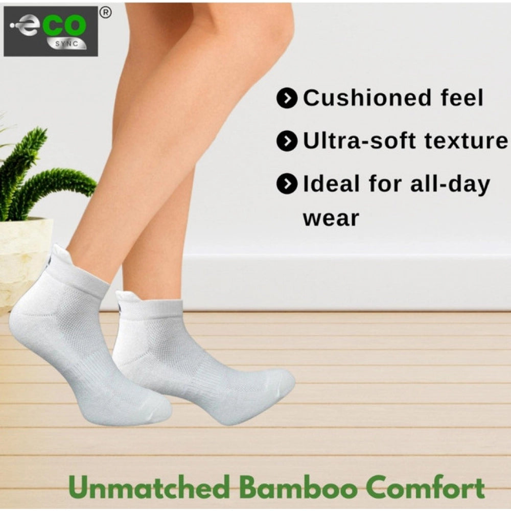 Generic 4_Pair Set Unisex Casual Bamboo Cotton Printed Ankle Length Socks (Multicolor)
