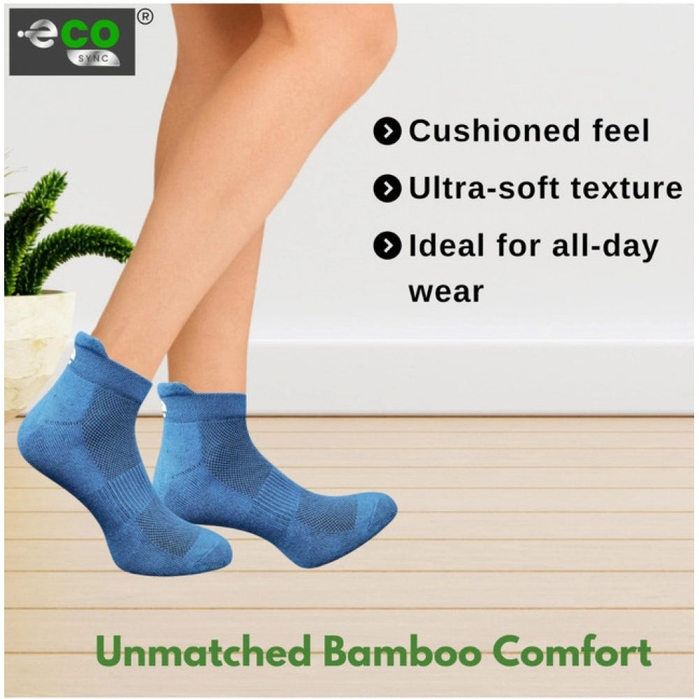 Generic 4_Pair Set Unisex Casual Bamboo Cotton Printed Ankle Length Socks (Multicolor)