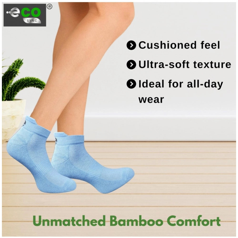 Generic 4_Pair Set Unisex Casual Bamboo Cotton Printed Ankle Length Socks (Multicolor)