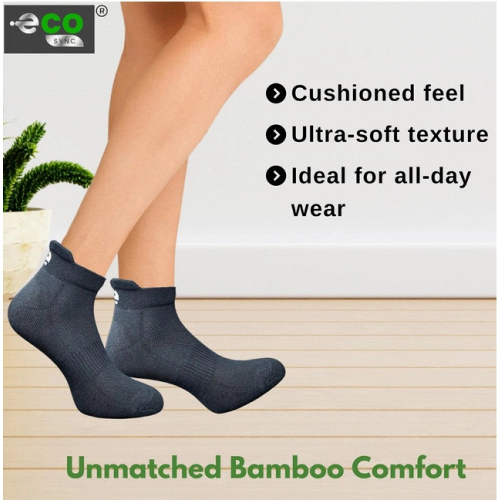 Generic 4_Pair Set Unisex Casual Bamboo Cotton Printed Ankle Length Socks (Multicolor)