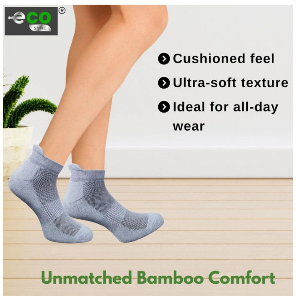 Generic 4_Pair Set Unisex Casual Bamboo Cotton Printed Ankle Length Socks (Multicolor)