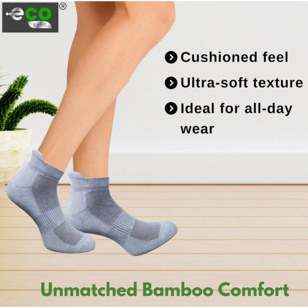 Generic 4_Pair Set Unisex Casual Bamboo Cotton Printed Ankle Length Socks (Multicolor)