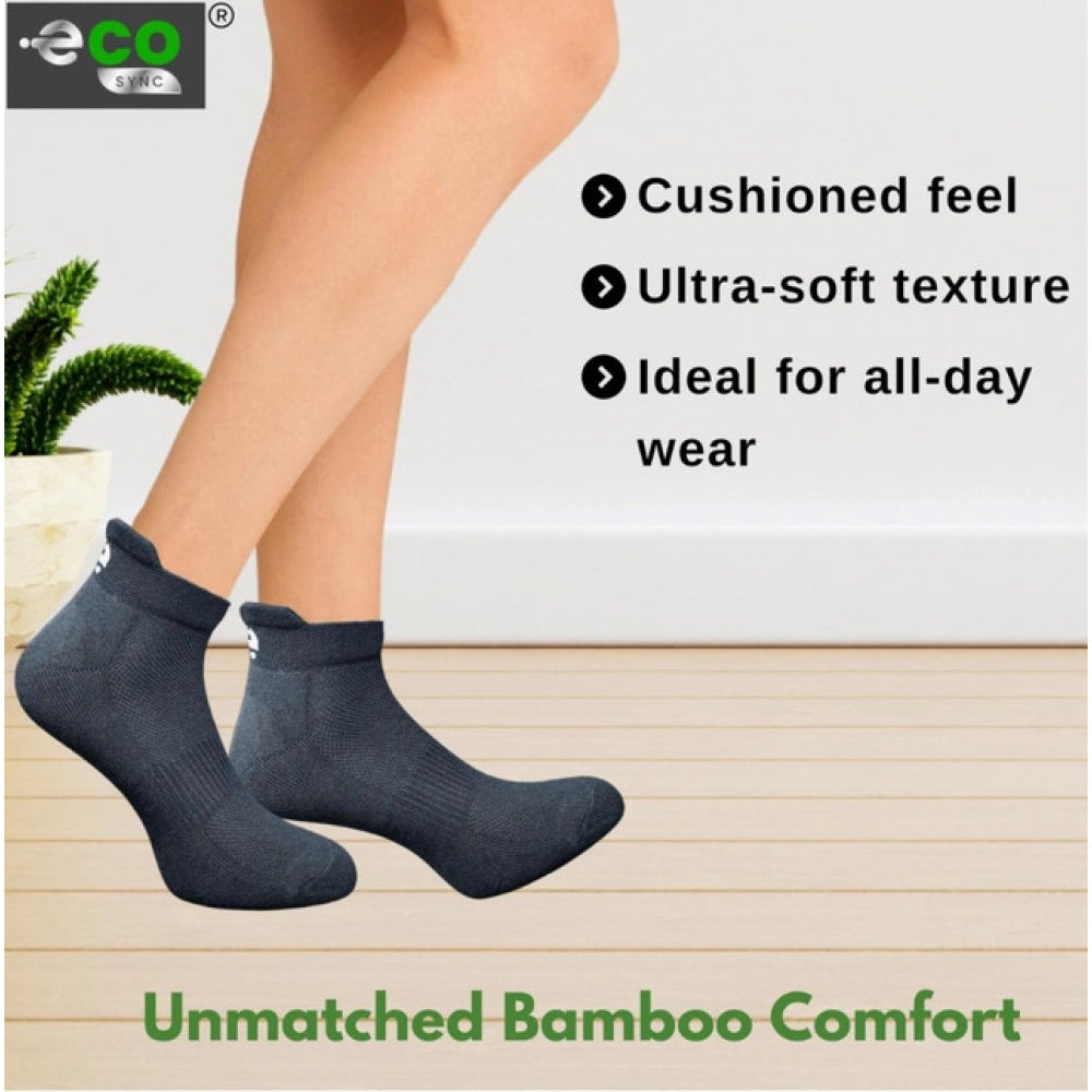 Generic 4_Pair Set Unisex Casual Bamboo Cotton Printed Ankle Length Socks (Multicolor)