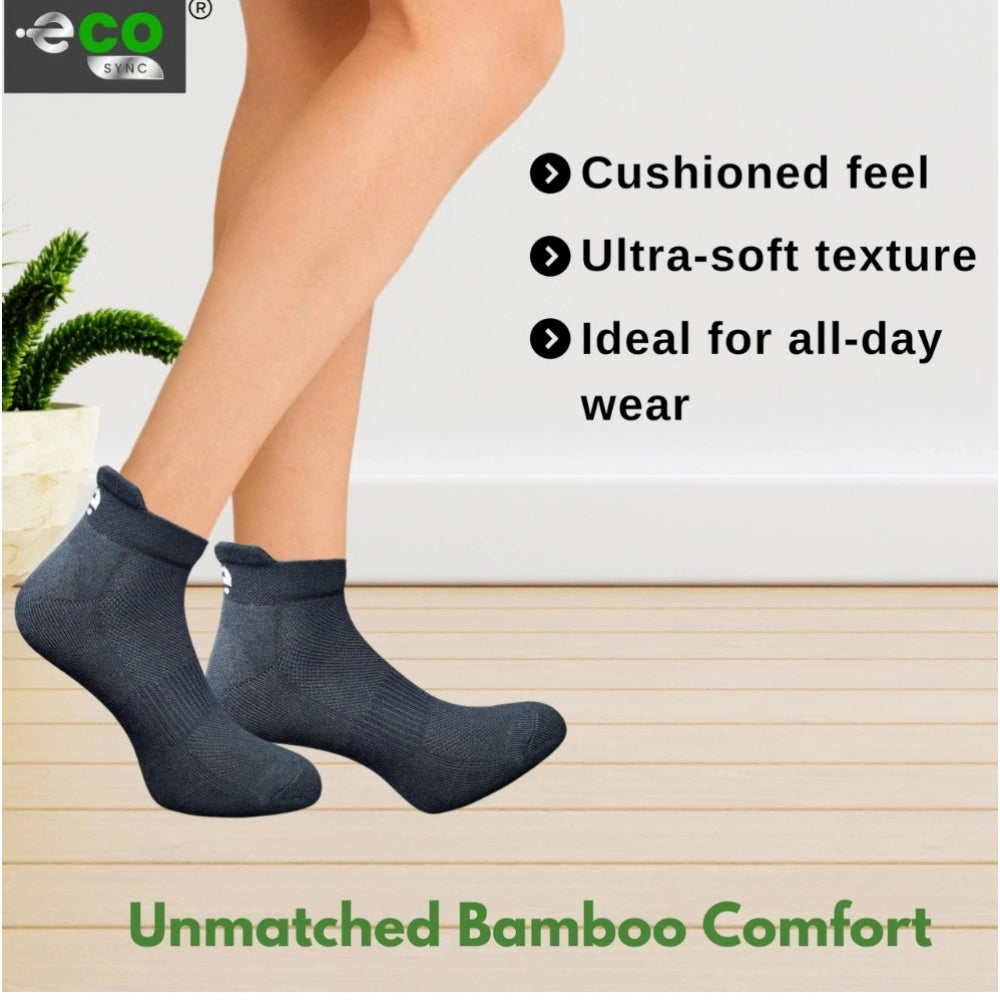 Generic 4_Pair Set Unisex Casual Bamboo Cotton Printed Ankle Length Socks (Multicolor)