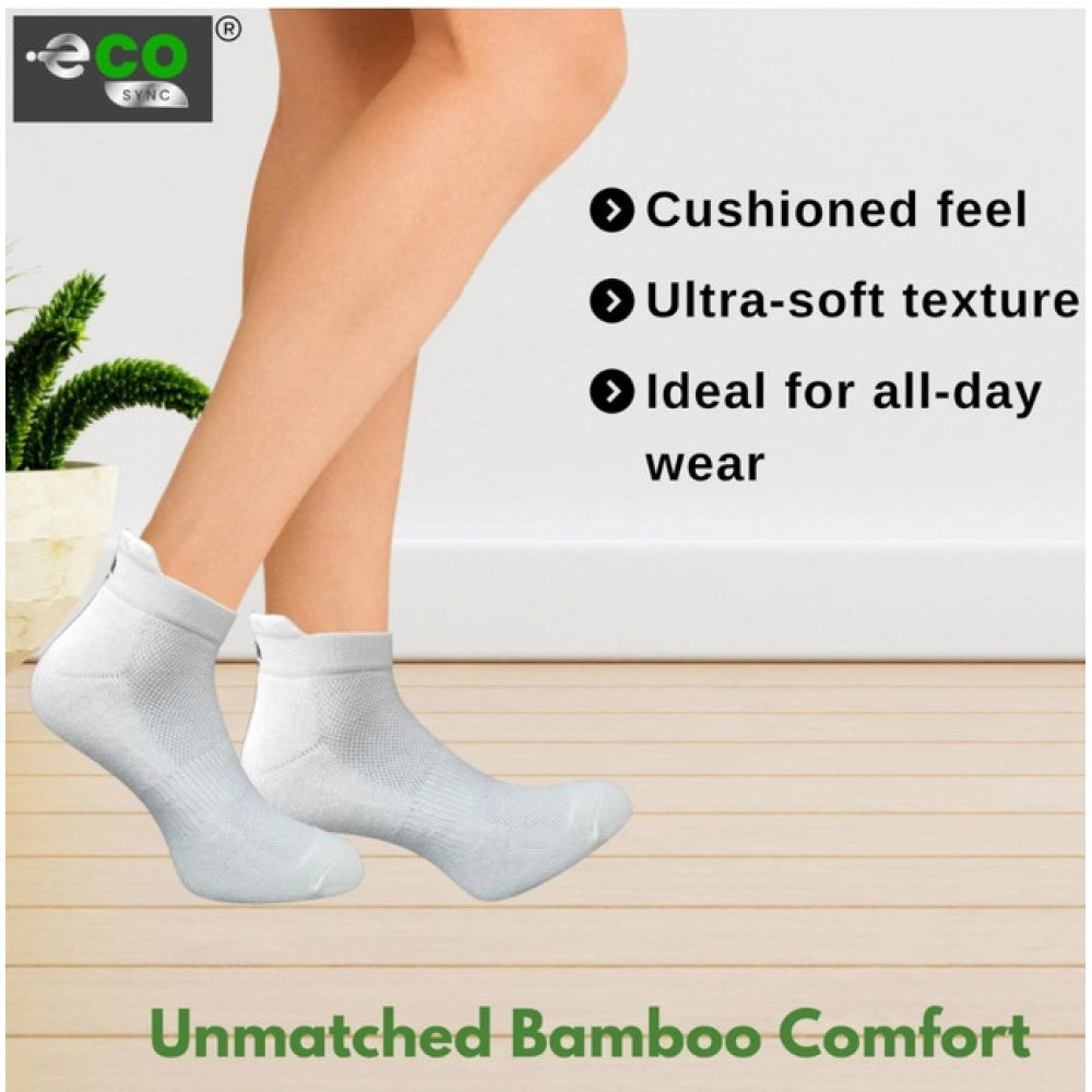 Generic 4_Pair Set Unisex Casual Bamboo Cotton Printed Ankle Length Socks (Multicolor)