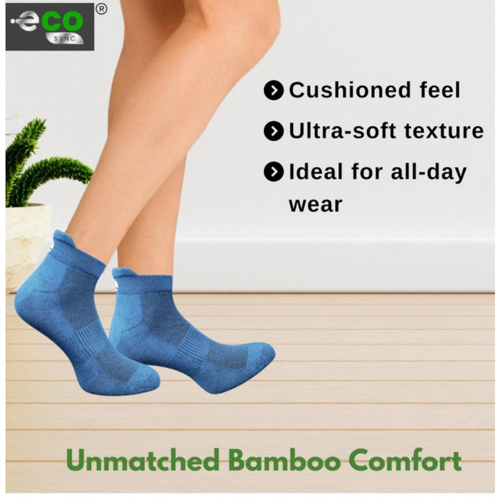 Generic 4_Pair Set Unisex Casual Bamboo Cotton Printed Ankle Length Socks (Multicolor)