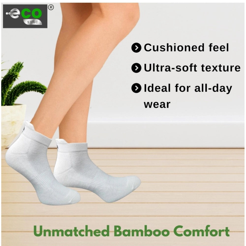 Generic 4_Pair Set Unisex Casual Bamboo Cotton Printed Ankle Length Socks (Multicolor)