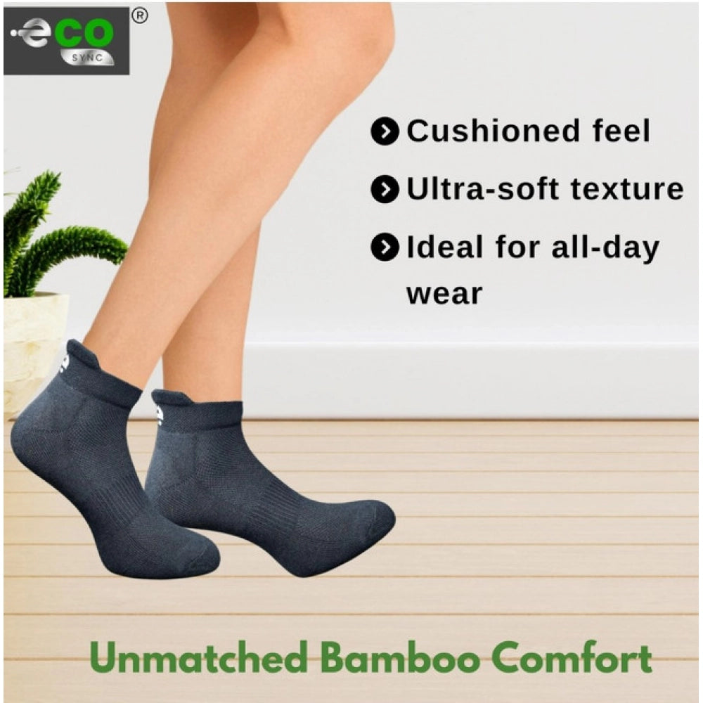 Generic 4_Pair Set Unisex Casual Bamboo Cotton Printed Ankle Length Socks (Multicolor)