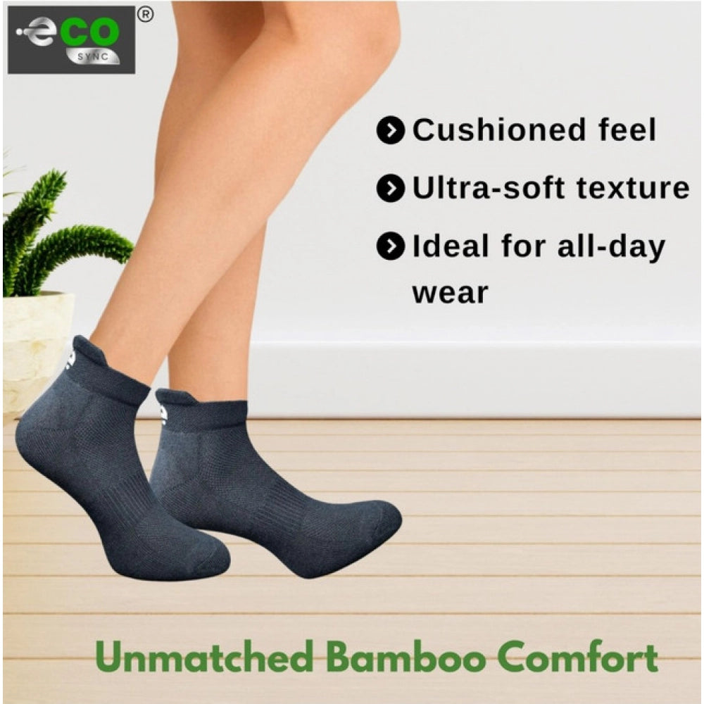 Generic 4_Pair Set Unisex Casual Bamboo Cotton Printed Ankle Length Socks (Multicolor)