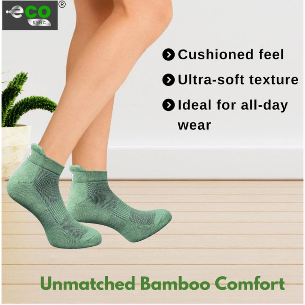 Generic 4_Pair Set Unisex Casual Bamboo Cotton Printed Ankle Length Socks (Multicolor)
