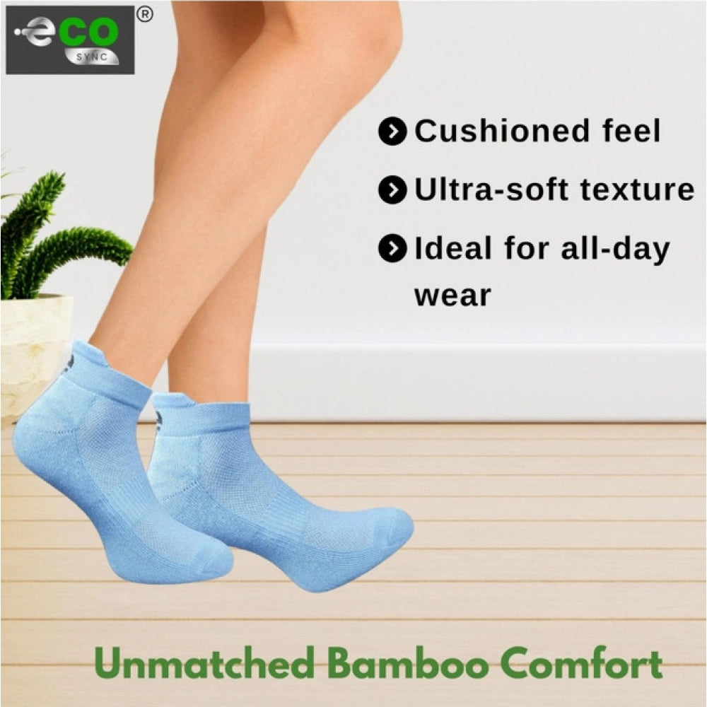 Generic 4_Pair Set Unisex Casual Bamboo Cotton Printed Ankle Length Socks (Multicolor)