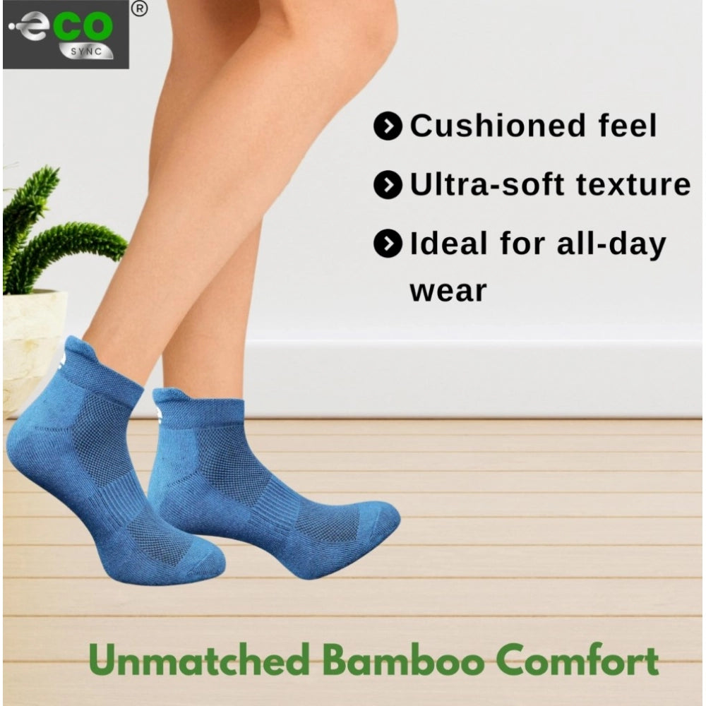 Generic 4_Pair Set Unisex Casual Bamboo Cotton Printed Ankle Length Socks (Multicolor)