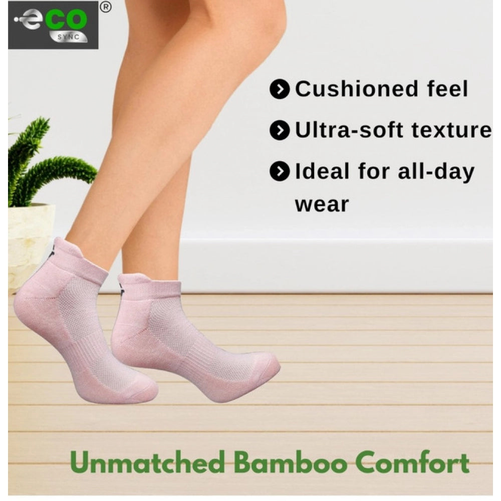 Generic 4_Pair Set Unisex Casual Bamboo Cotton Printed Ankle Length Socks (Multicolor)