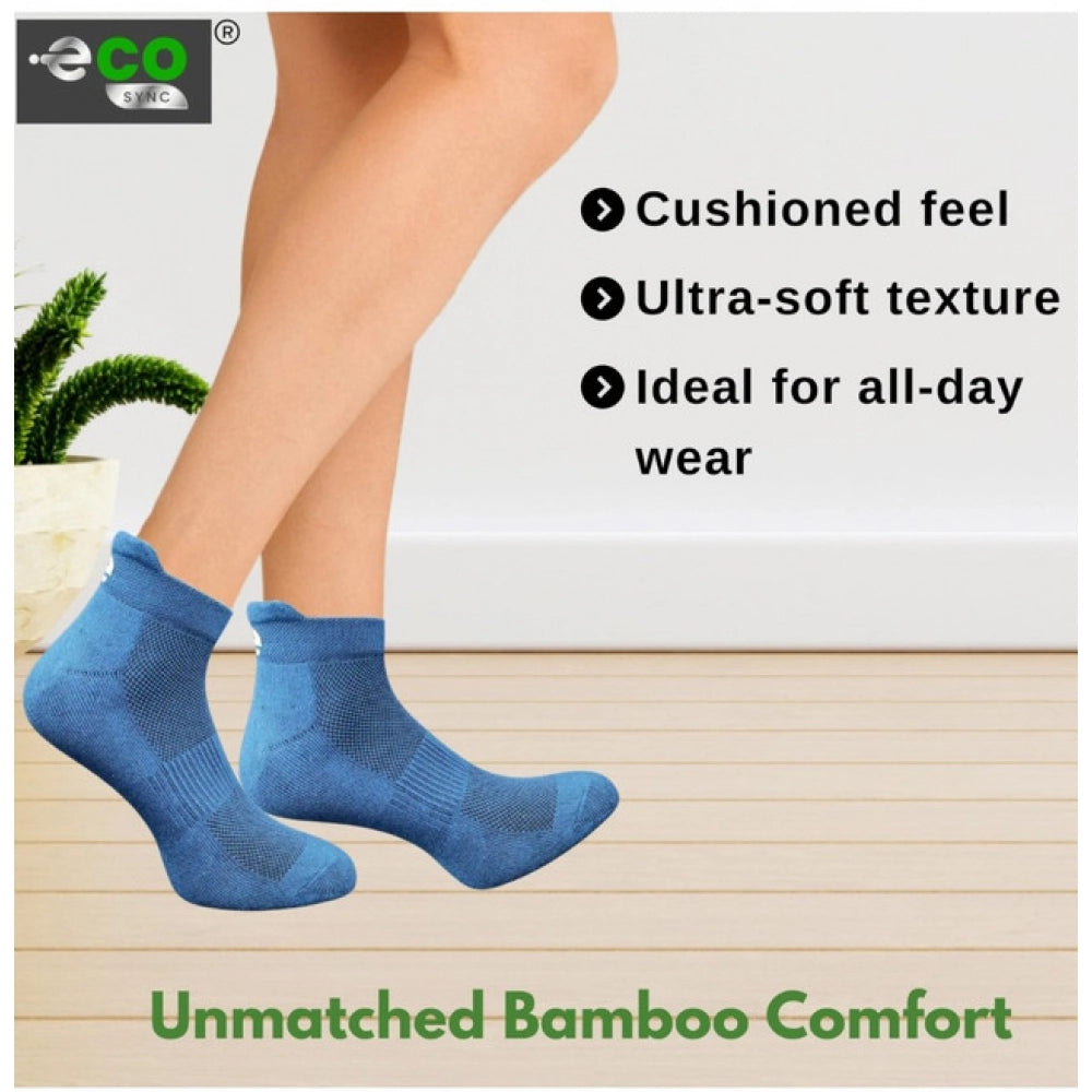Generic 4_Pair Set Unisex Casual Bamboo Cotton Printed Ankle Length Socks (Multicolor)