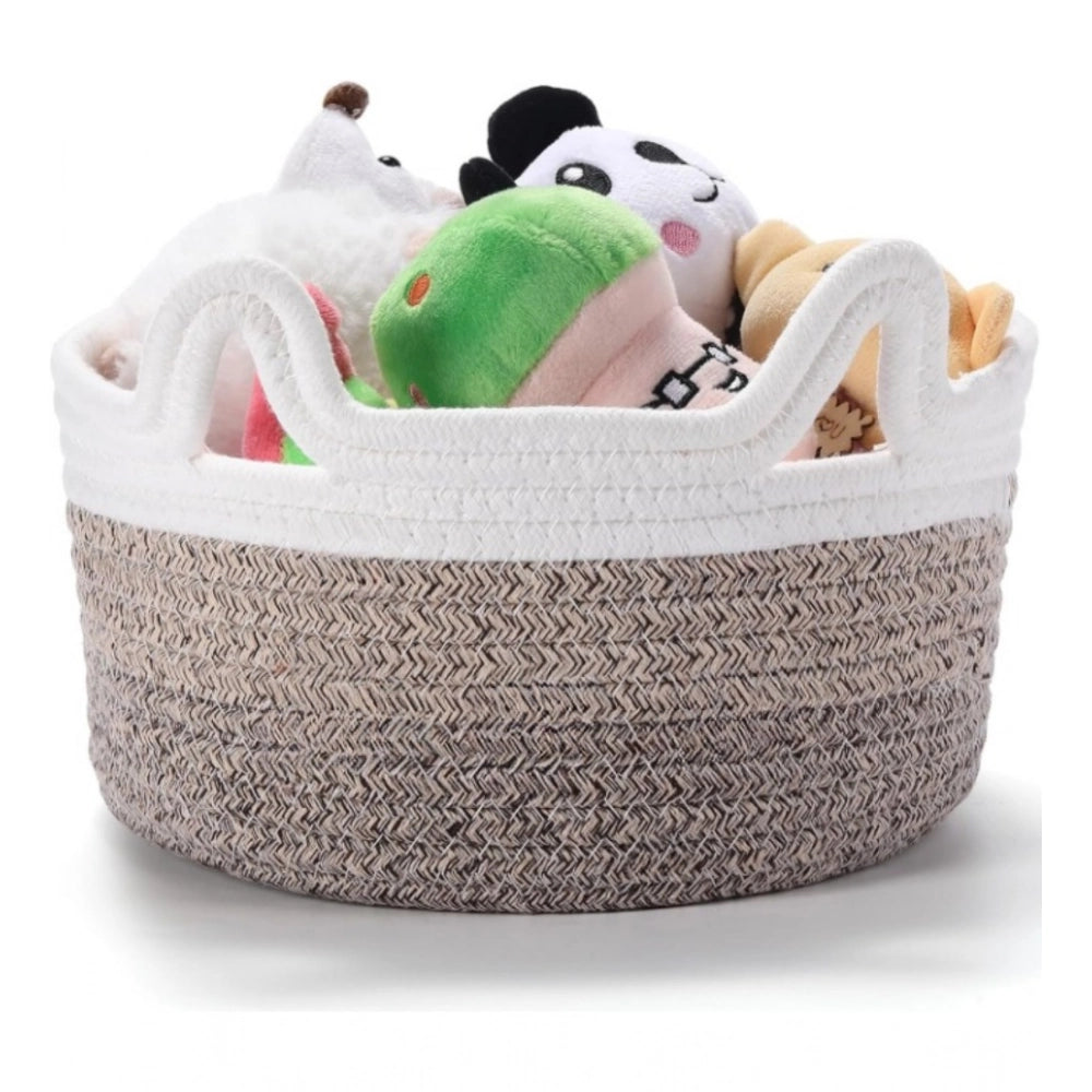 Generic Cotton Pack Of_1 Cat Basket 8x4 Inch Storage Basket For Clothes (Multicolor)